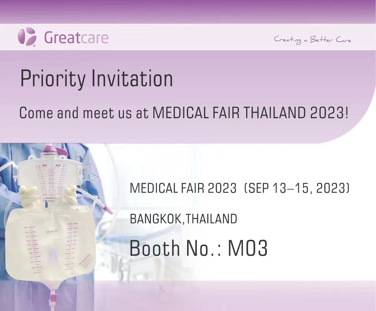 Tím Greatcare sa zúčastňuje na veľtrhu Medical Fair Thailand 2023